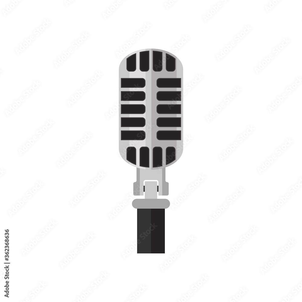 Fototapeta premium microphone isolated on white background. vector illustration