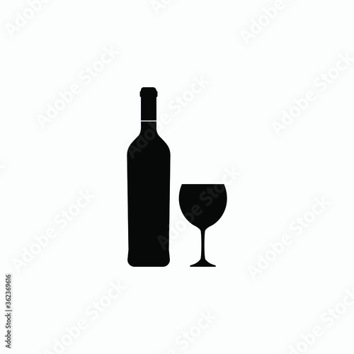 wine icon vector sign symbol isolated