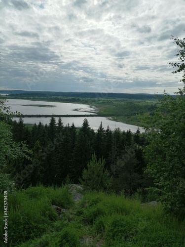 clouds over the lake