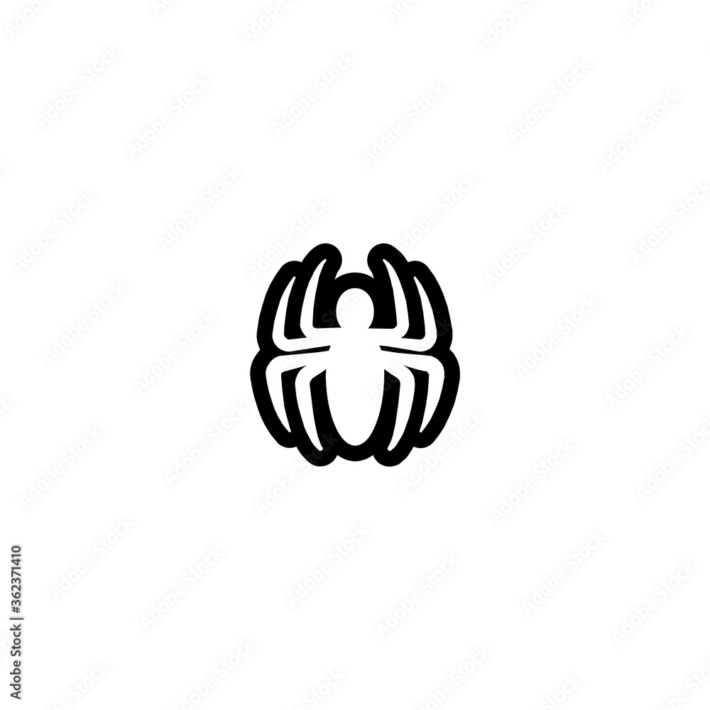 Fototapeta premium Spider Vector Icon. Isolated Halloween Illustration