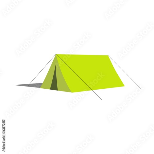 vector camp tent for scouts in green