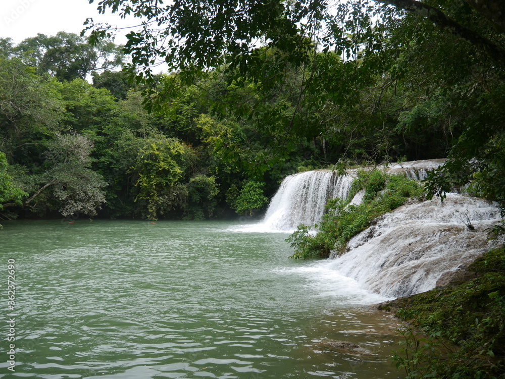 waterfall in the forest in Brazil waterfall in the forest in Brazil