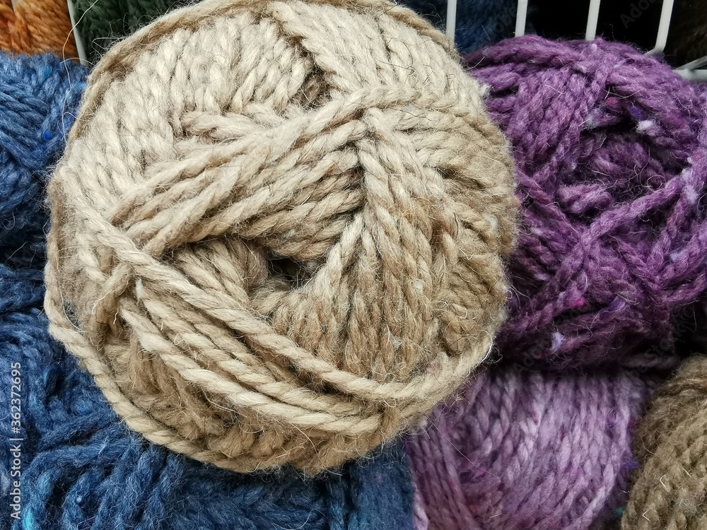 close-up of yarn for knitting. Balls of thread, material for creating things. close-up of yarn for knitting. Balls of thread, material for creating things.