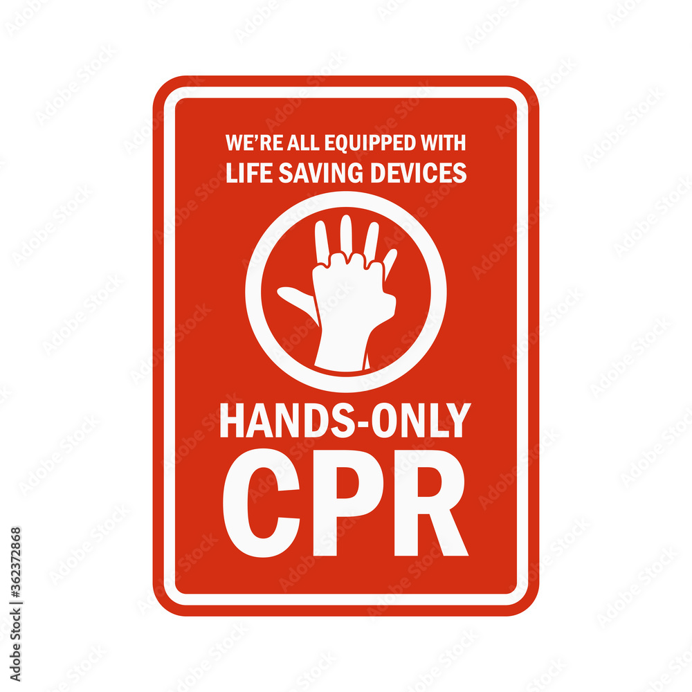 CPR Cardiopulmonary Resuscitation sign and symbol. vector illustration  vector de Stock | Adobe Stock