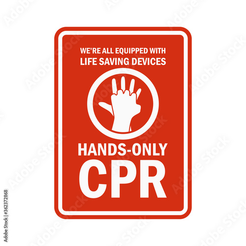CPR Cardiopulmonary Resuscitation sign and symbol. vector illustration