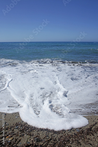 Rodakino beach crete island peristeres area summer background covid-19 season high quality prints photo