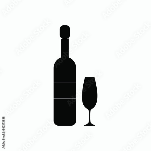 wine icon vector sign symbol isolated