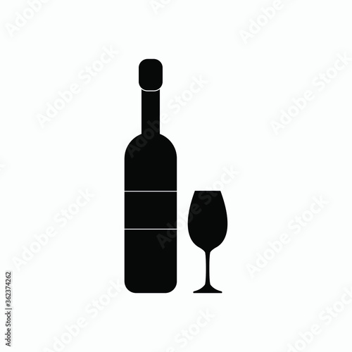 wine icon vector sign symbol isolated