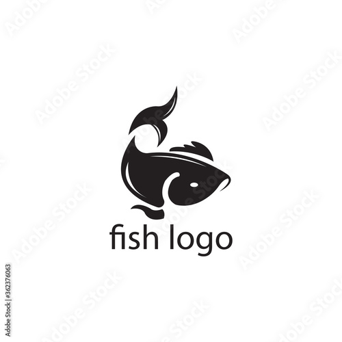 fish logo design isolated colorful illustration template