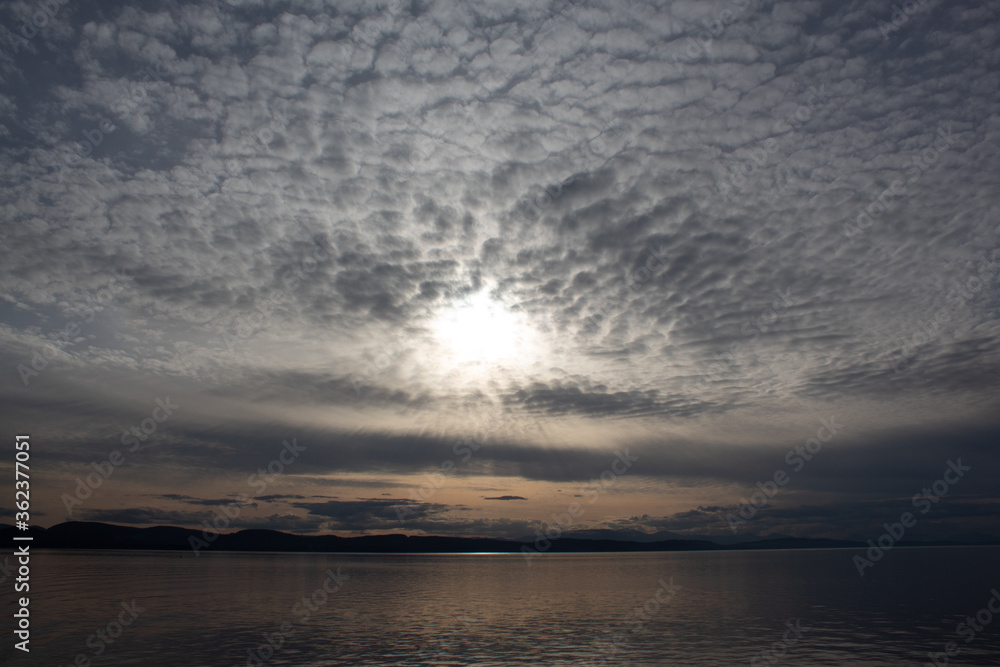 Obraz premium Cloudy sunset pattern