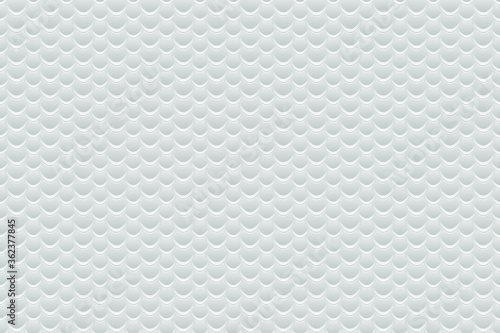 Abstract vector seamless of scales. White vector scale pattern. Background consisting of white hexagons. 