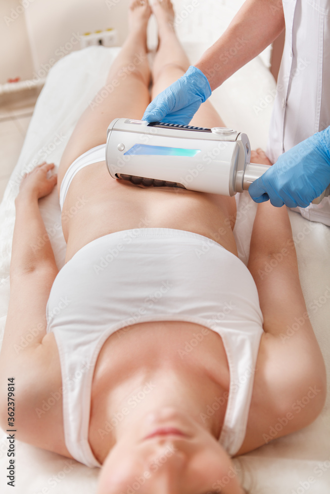 woman receives spa treatment woman receives spa treatment