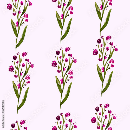 Floral abstract seamless patterns. Vector design for different surfases.Flowers on a dark background