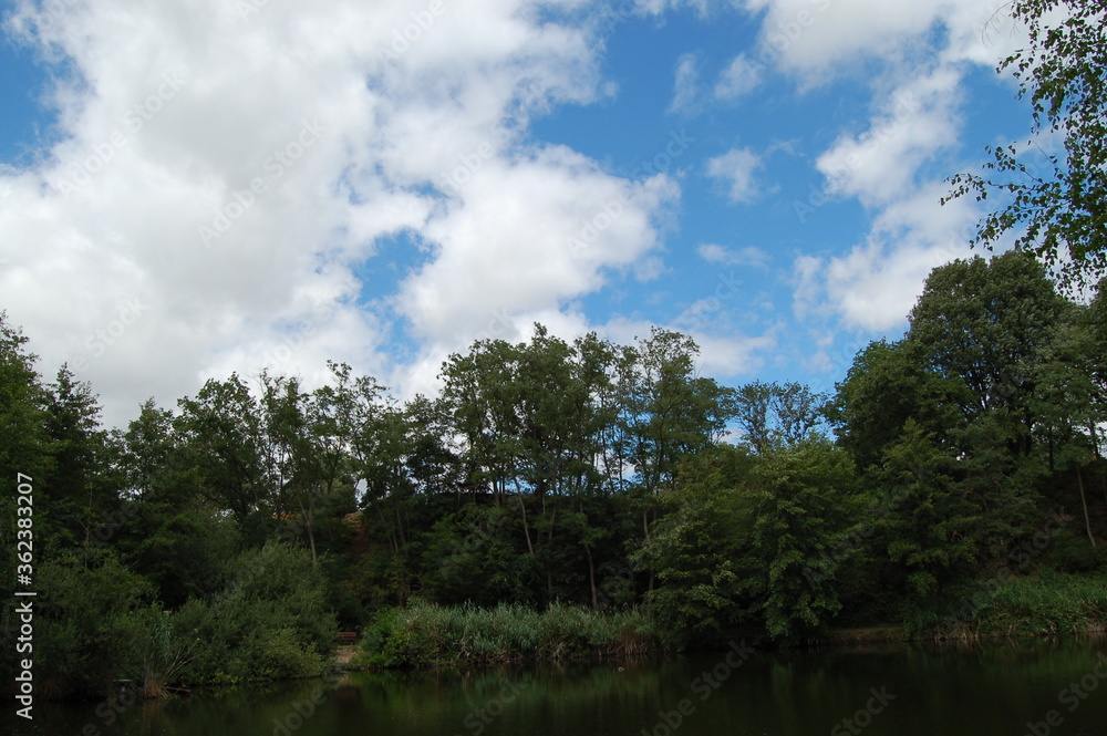 Going fo a walk at the forest lake in Kelsterbach near Frankfurt, Germany in the spring Going fo a walk at the forest lake in Kelsterbach near Frankfurt, Germany in the spring