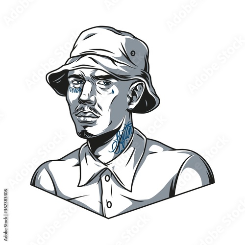 Latino man in panama hat
