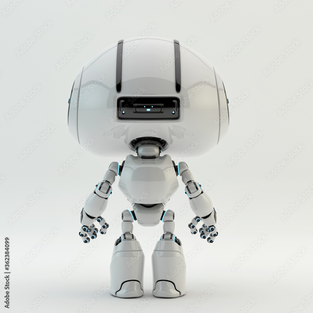 Cute white robotic teen – mini unit robot toy, 3d rendering backwards
Cute white robotic teen – mini unit robot toy, 3d rendering backwards