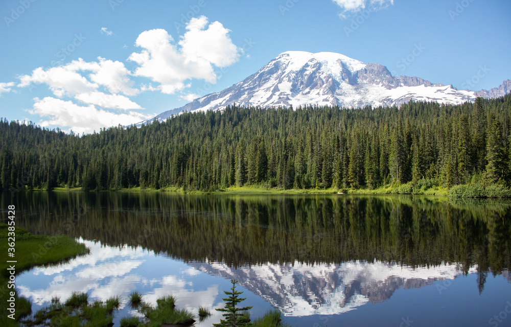 Mt. Rainer over the Reflection Lakes