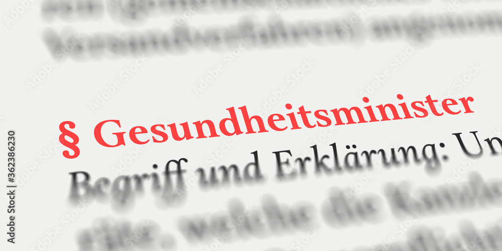 Fotografie Gesundheitsminister im Buch