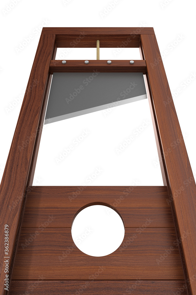 guillotine on white background. Isolated 3d illustration guillotine on white background. Isolated 3d illustration