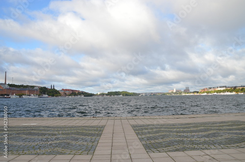 Canvas Print view of the city of stockholm