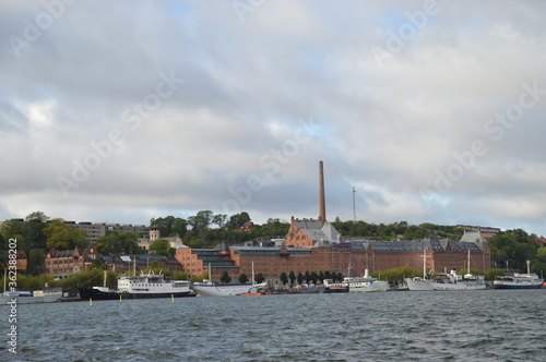 Canvas Print view of the city of stockholm