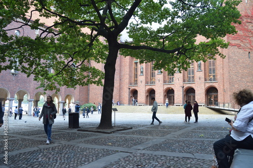 Photography people in the city old town hall stockholm