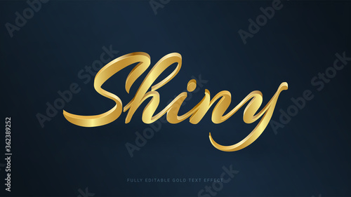 Shiny 3d gold font effect. Text style perfect for logotype, title or heading text.