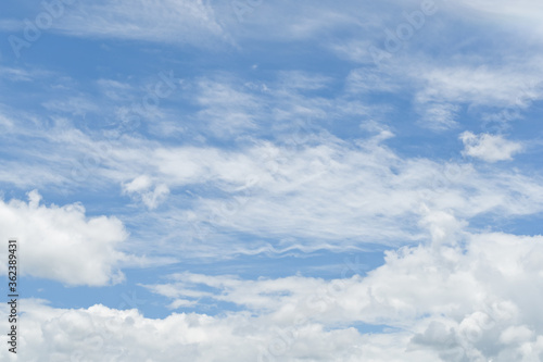Fototapeta Naklejka Na Ścianę i Meble -  Freedom White Clouds In The Blue Sky for nature background