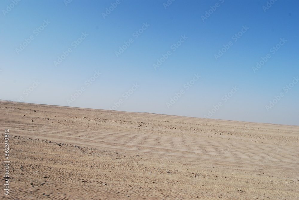 Naklejka premium Sahara desert on a summer day