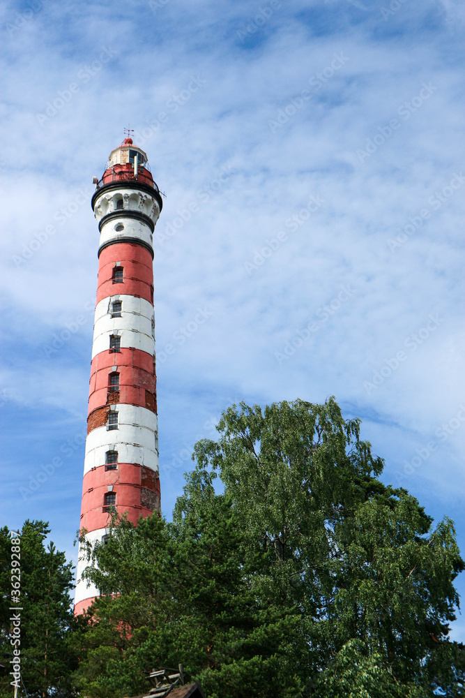Old Osinovetsky lighthouse on the coast of the ladoga lake Old Osinovetsky lighthouse on the coast of the ladoga lake