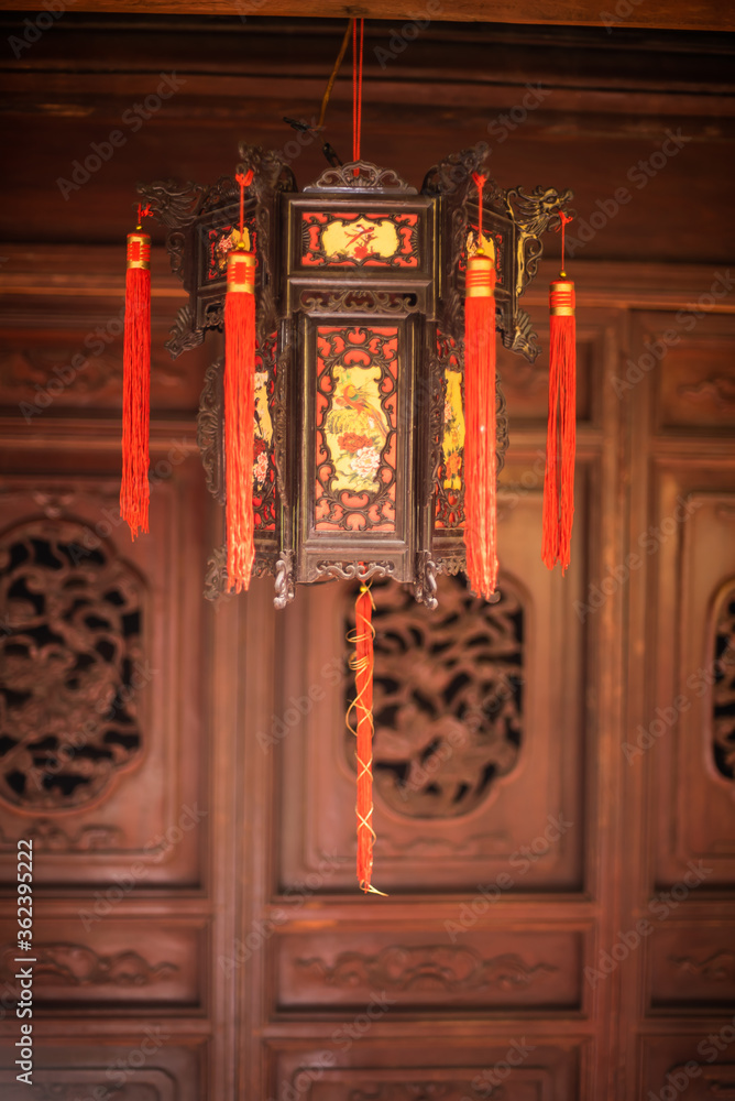 a detail of a buddhist temple
