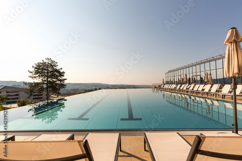 Outdoor swimming pool in a modern hotel