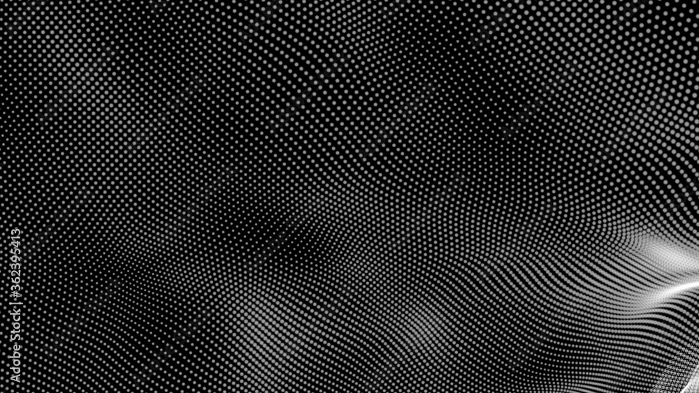 Dot white black wave technology texture background. Abstract big data digital concept. 3d rendering. Dot white black wave technology texture background. Abstract big data digital concept. 3d rendering.
