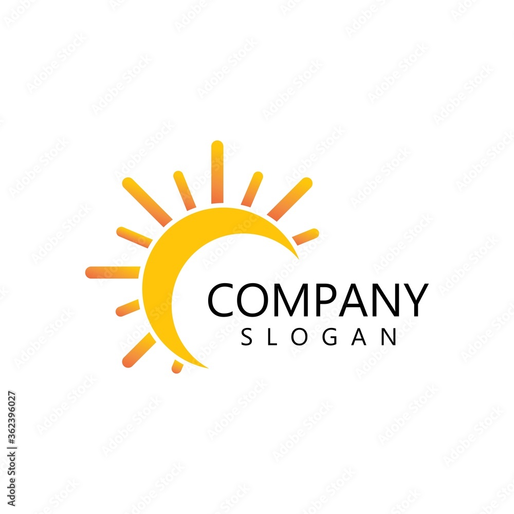 Fototapeta premium sun ilustration logo