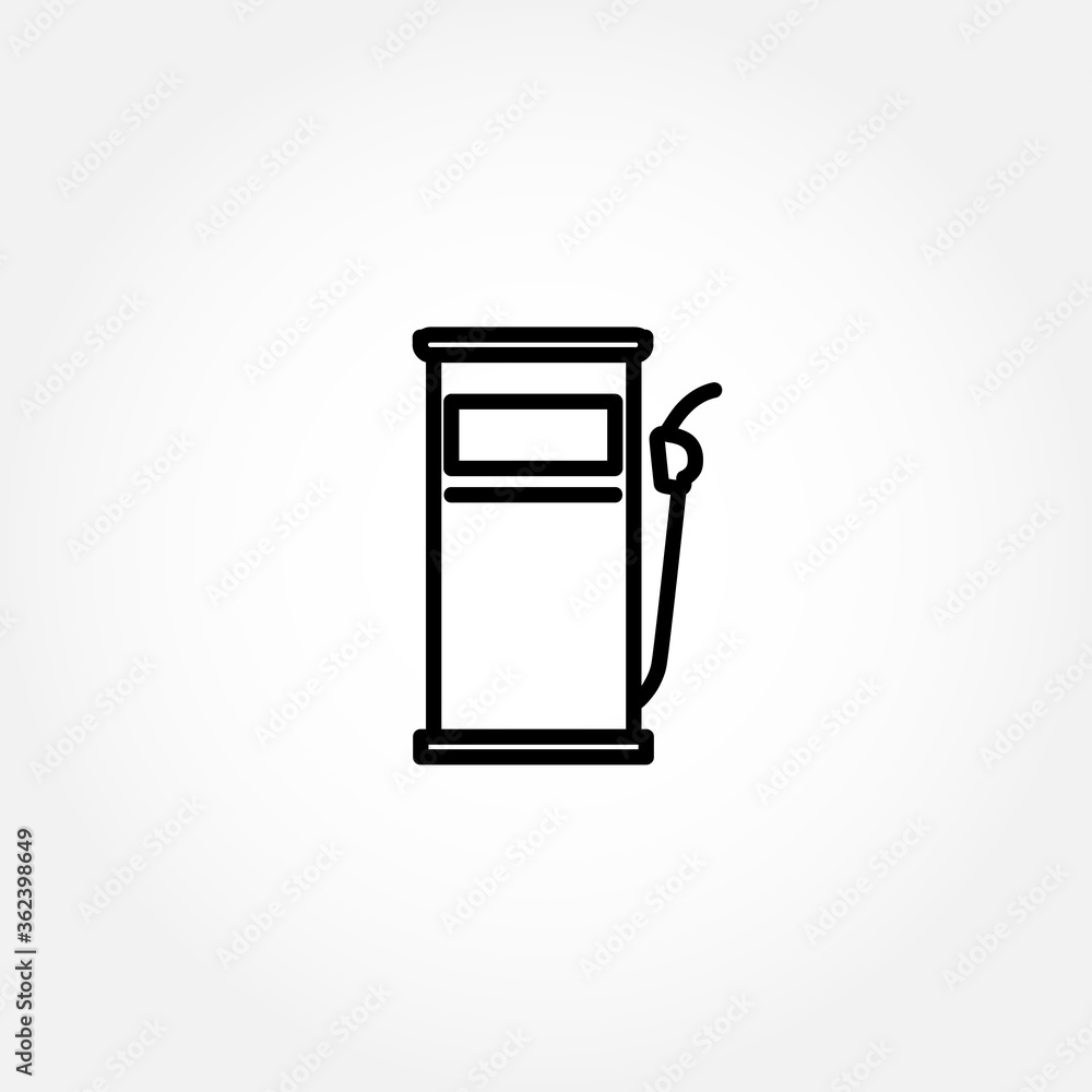 Gasoline pump nozzle sign. Gas station line icon. Gasoline pump isolated line icon Gasoline pump nozzle sign. Gas station line icon. Gasoline pump isolated line icon