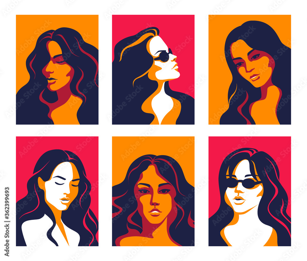 Premium Vector  Set of illustrations and expressions style pop art