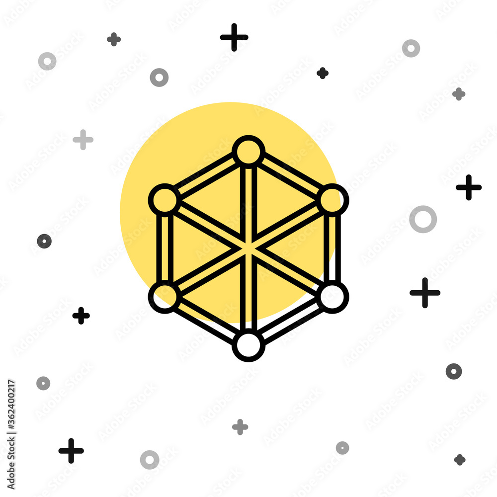 Black line Blockchain technology icon isolated on white background. Cryptocurrency data. Abstract geometric block chain network technology business. Random dynamic shapes. Vector. Black line Blockchain technology icon isolated on white background. Cryptocurrency data. Abstract geometric block chain network technology business. Random dynamic shapes. Vector.