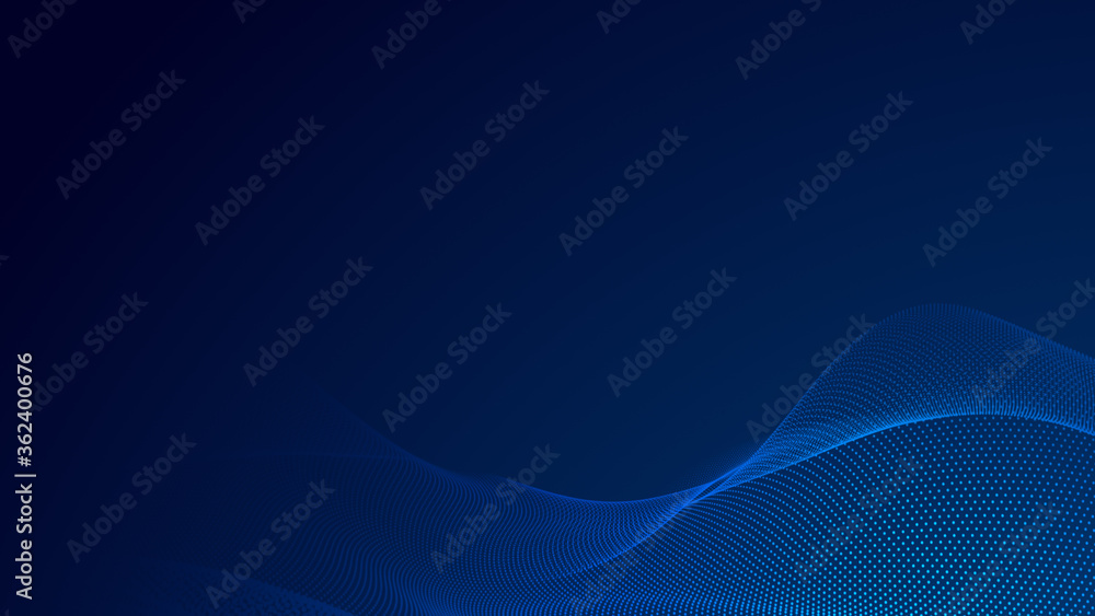 Dot blue wave light screen gradient texture background. Abstract technology big data digital background. 3d rendering. Dot blue wave light screen gradient texture background. Abstract technology big data digital background. 3d rendering.
