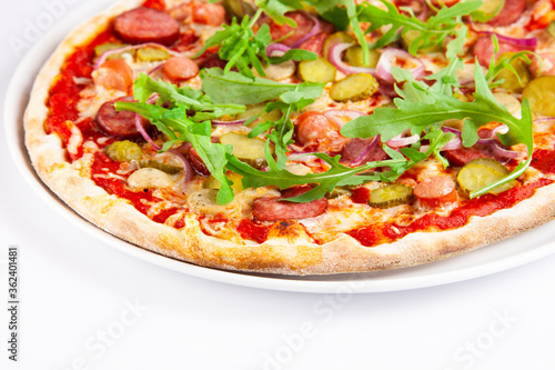 pizza isolated on white background