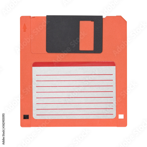 Obraz w ramie A 3.5-inch floppy disk or diskette isolated on white