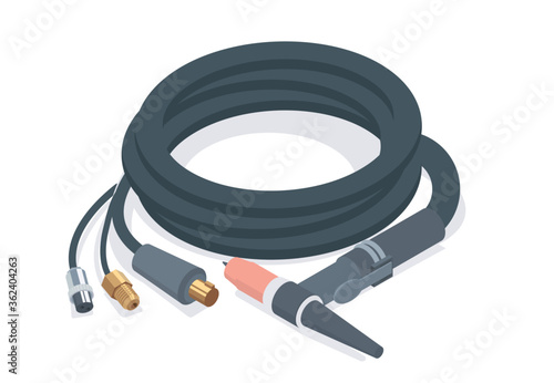 tig welding machine cable isometric designed