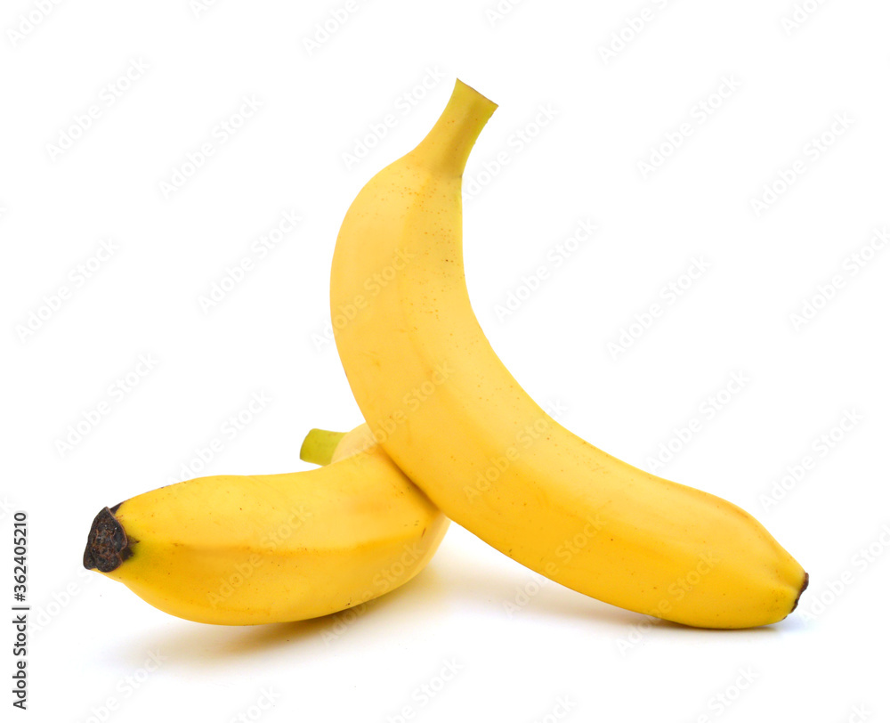 Bunch of bananas white isolated. Bunch of bananas white isolated.