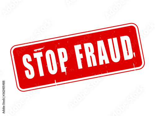 Stop fraud sign