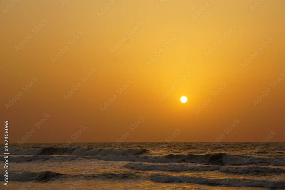 SUNSET, OCEAN, AFRICA