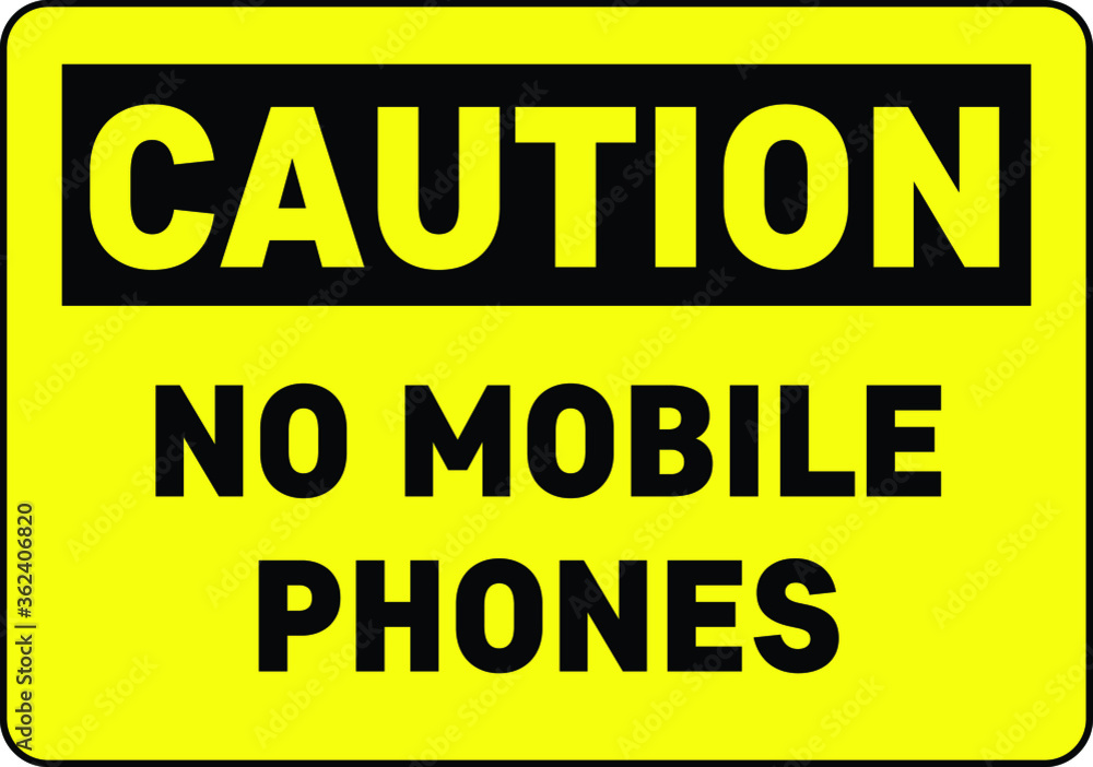 Fototapeta premium No mobile phones zone sign