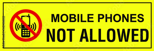 No mobile phones zone sign