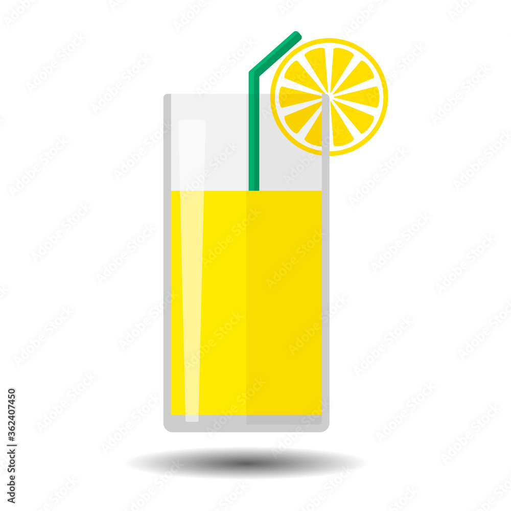 Lemonad juice flat icon isolated on white background. Vector illustration. Lemonad juice flat icon isolated on white background. Vector illustration.