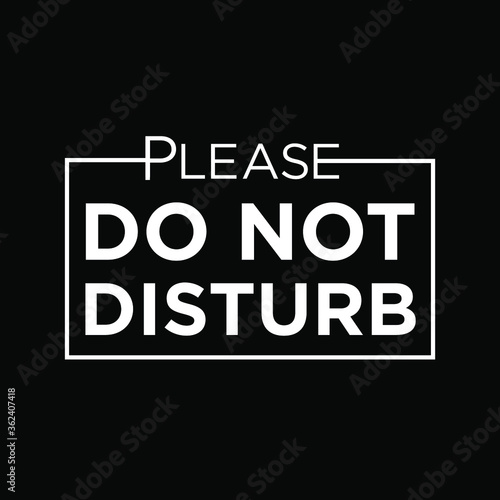 Do not disturb warning vector