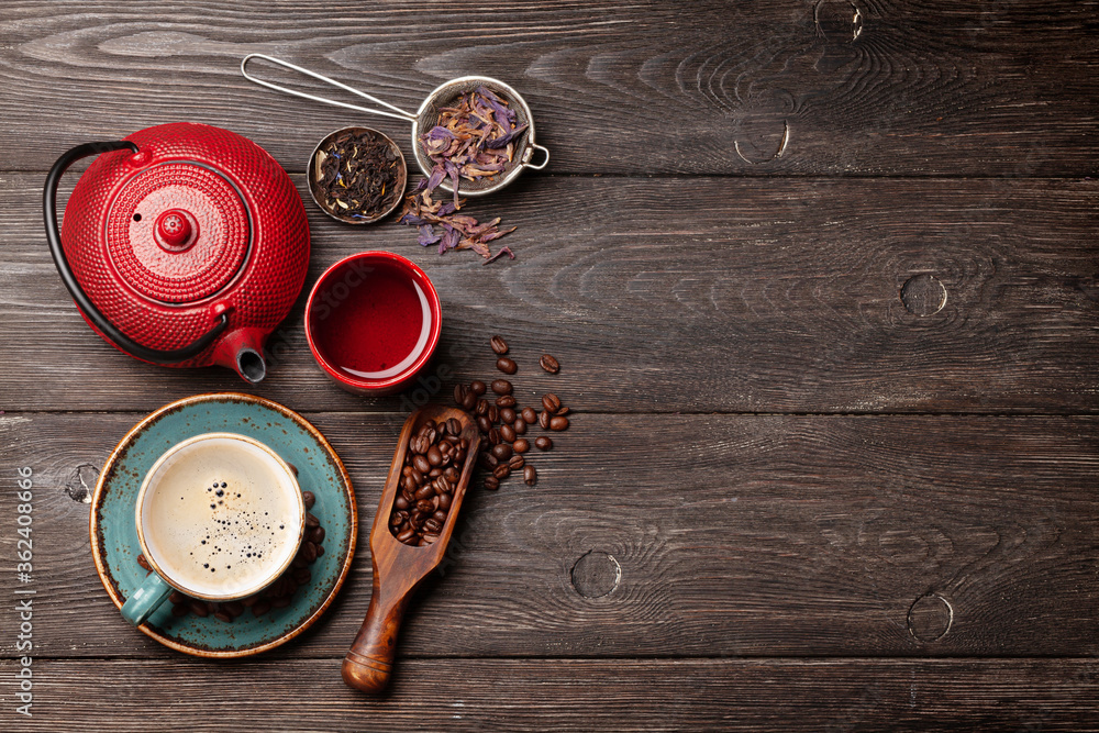 Various herbal tea and espresso coffee Various herbal tea and espresso coffee