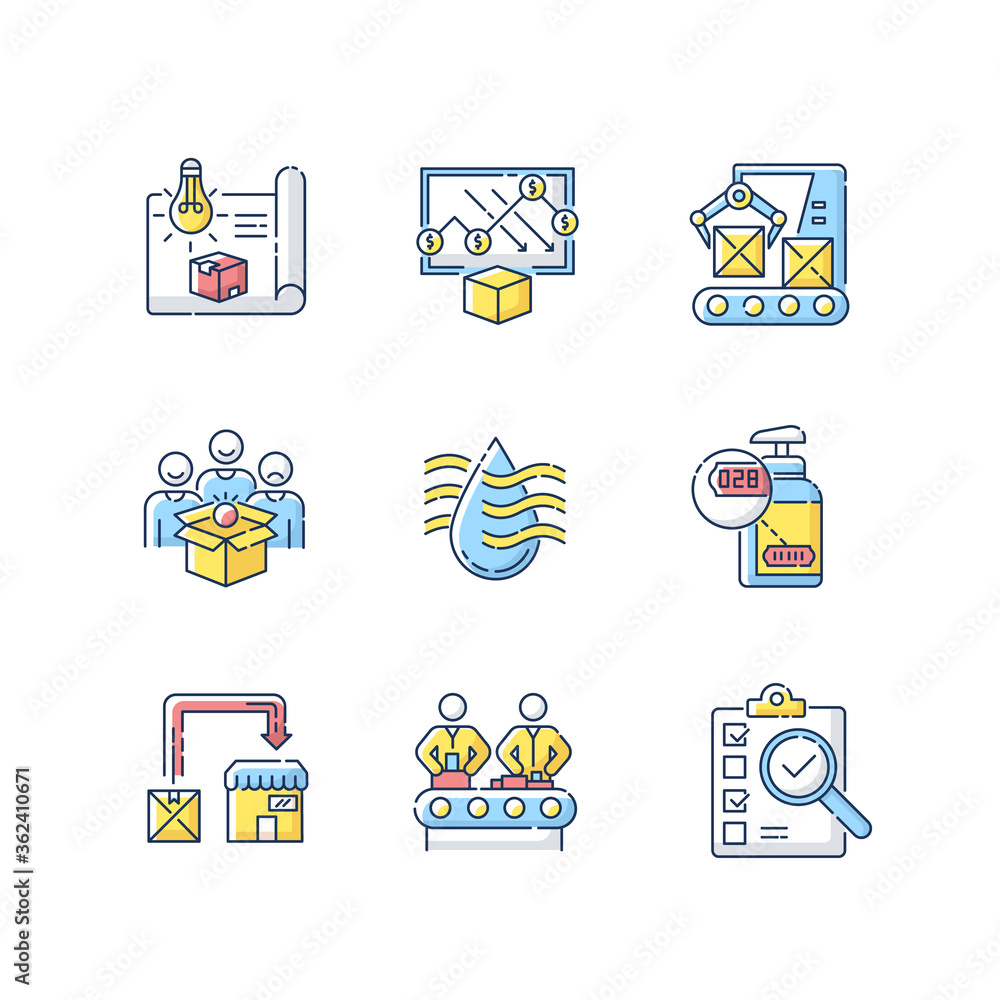 Factory Production Line Icon